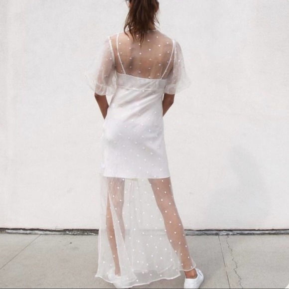 Olivia Von Halle Delphine Sheer Dress - Picture 5 of 15